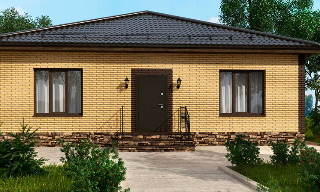 Проекты одноэтажных домов из кирпича | Строй-Шрп - Шарыпово от 3617 рублей